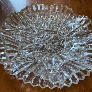 Set of 3 Gorgeous vintage Clear Glass Decorative Plates/Bowls